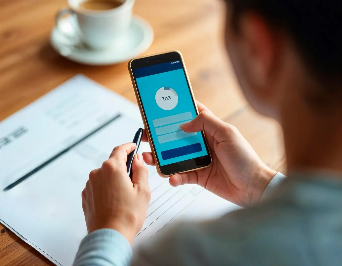 Using a smartphone to file taxes